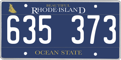 RI license plate 635373