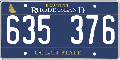 RI license plate 635376