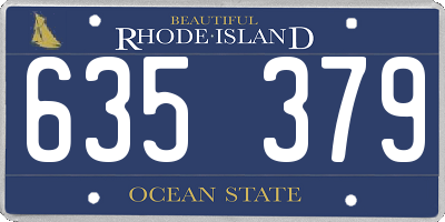 RI license plate 635379