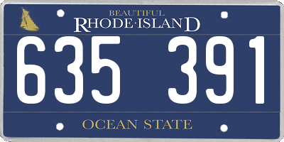 RI license plate 635391