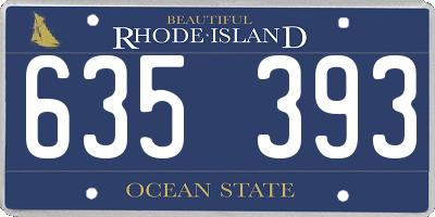 RI license plate 635393