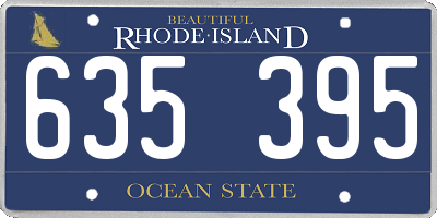 RI license plate 635395