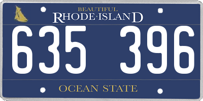 RI license plate 635396