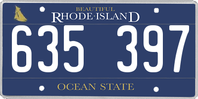 RI license plate 635397
