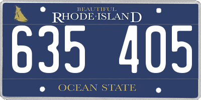 RI license plate 635405