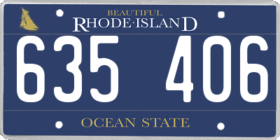 RI license plate 635406