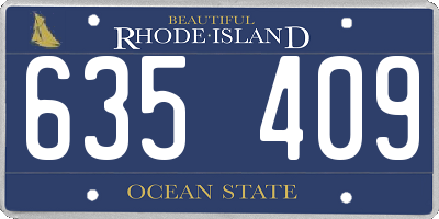 RI license plate 635409