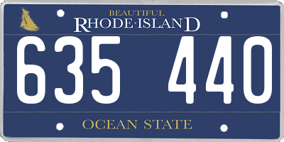 RI license plate 635440