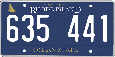 RI license plate 635441