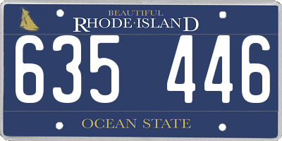 RI license plate 635446