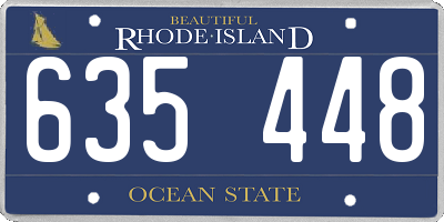 RI license plate 635448