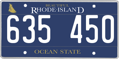 RI license plate 635450