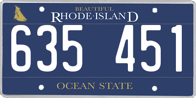RI license plate 635451