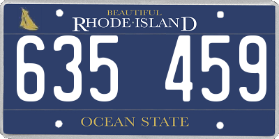RI license plate 635459