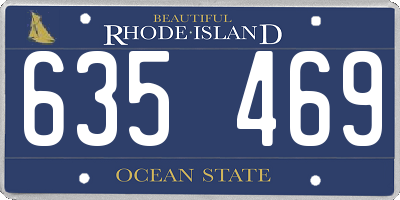 RI license plate 635469