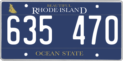 RI license plate 635470