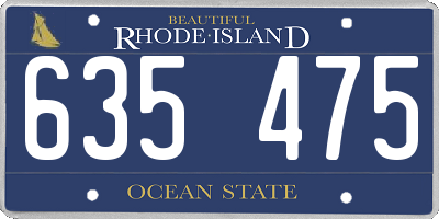 RI license plate 635475