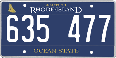 RI license plate 635477