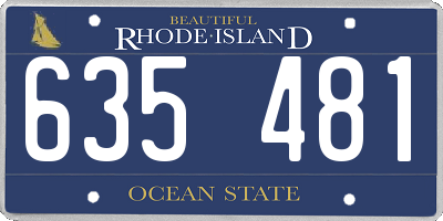 RI license plate 635481