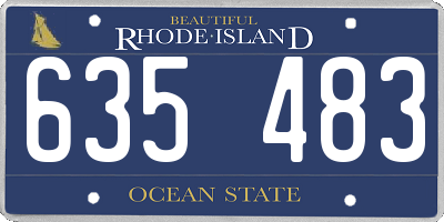 RI license plate 635483