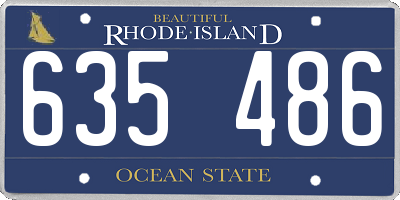 RI license plate 635486