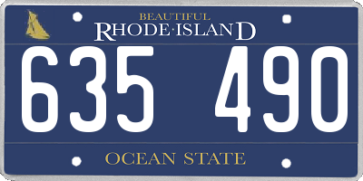 RI license plate 635490