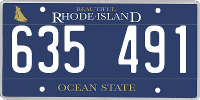 RI license plate 635491