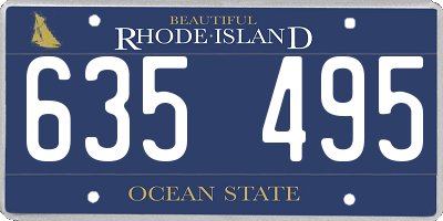 RI license plate 635495