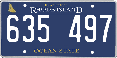 RI license plate 635497