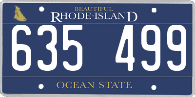 RI license plate 635499