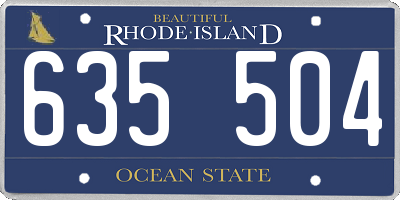 RI license plate 635504
