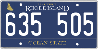 RI license plate 635505