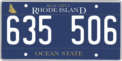 RI license plate 635506