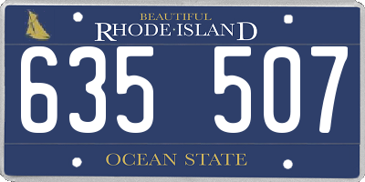RI license plate 635507