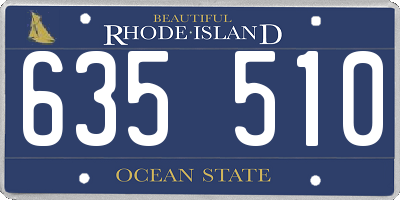 RI license plate 635510