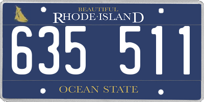 RI license plate 635511