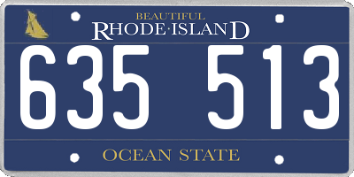 RI license plate 635513