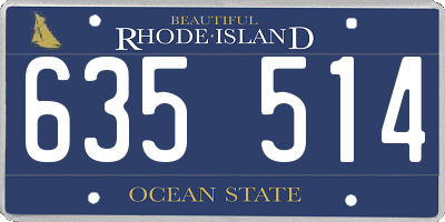 RI license plate 635514