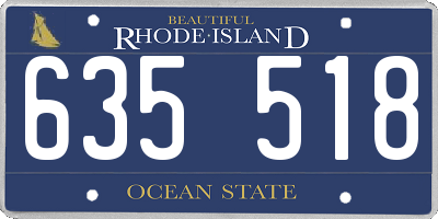 RI license plate 635518