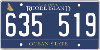 RI license plate 635519