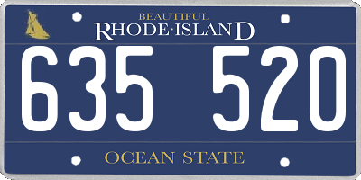 RI license plate 635520