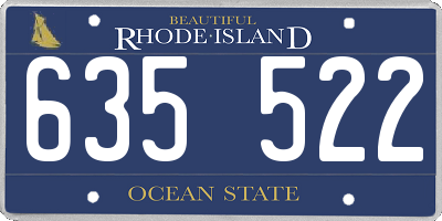 RI license plate 635522