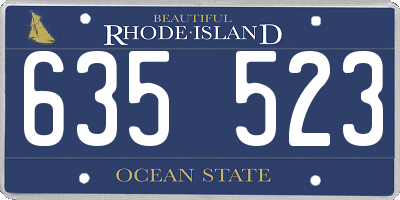 RI license plate 635523