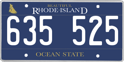 RI license plate 635525