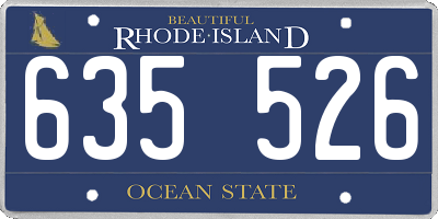 RI license plate 635526