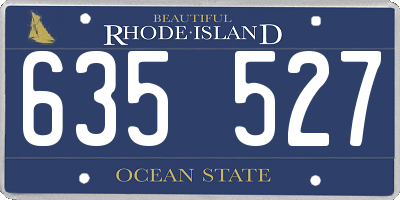 RI license plate 635527