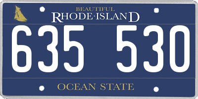 RI license plate 635530