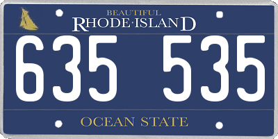 RI license plate 635535
