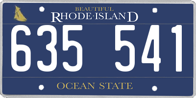 RI license plate 635541