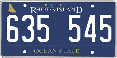 RI license plate 635545